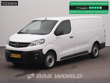 Opel Vivaro 145PK L3H1 Navi Airco Cruise Camera Euro6 L3 Lon, Stof, Gebruikt, Euro 6, Wit