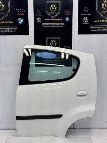 Portier 4-deurs links achter deur Citroen C1 bj2011 wit KWD, Gebruikt, Achter, Citroën, Deur