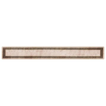 vidaXL Vloerkleedloper MARSA Beige en zwart 50 x 400 cm, Verzenden, Nieuw, Zwart