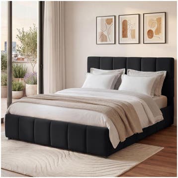 Bedset met gestoffeerd bed en matras, Verzenden, Nieuw