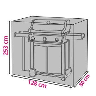 BBQ hoes | Rechthoekig | 128 x 80 x 253 cm, Verzenden, Nieuw