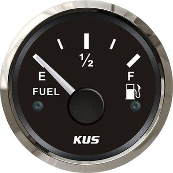 Brandstofmeter Boot 56mm Zwart met Rvs Rand, Ophalen of Verzenden, Nieuw