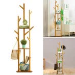 Bamboe Kapstok met 9 Haken – Vrijstaand met 3-Laags Plank, Verzenden, Nieuw