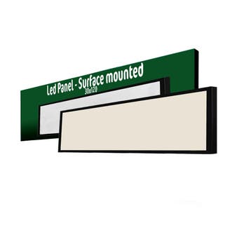 Opbouw LED Paneel 30x120cm | 60W | Zwart, Ophalen of Verzenden, Nieuw in verpakking, Verlichting