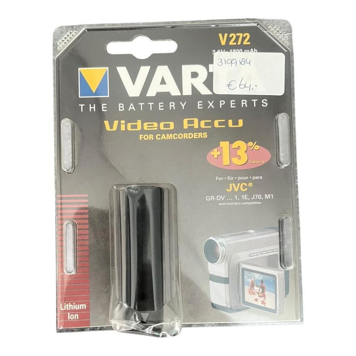 VARTA V272 Camcorder Accu – 3.6V (1800mAh) (Nieuw), Audio, Tv en Foto, Fotografie | Fotostudio en Toebehoren, Nieuw, Verzenden