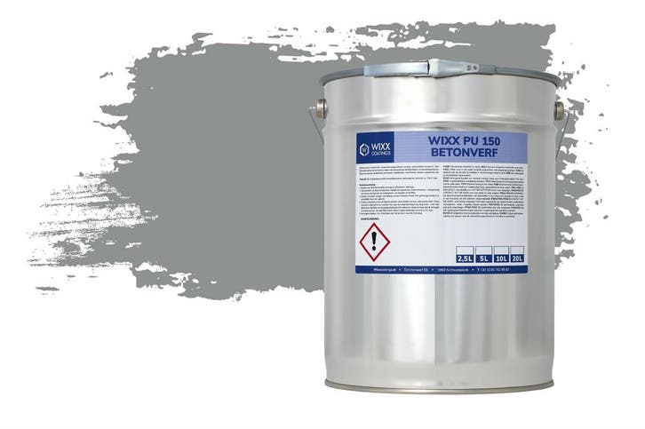 Wixx PU 150 Betonverf RAL 7042 | Verkeersgrijs A 20L, Doe-het-zelf en Verbouw, Verf, Beits en Lak, Verf, Grijs, Nieuw, 15 tot 20 liter