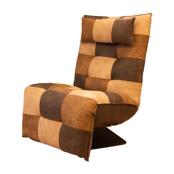 Relax fauteuil Luc in 3 kleuren leder, hoge showroomkorting, Verzenden, Minder dan 75 cm, Nieuw, Moderne relaxfauteuil