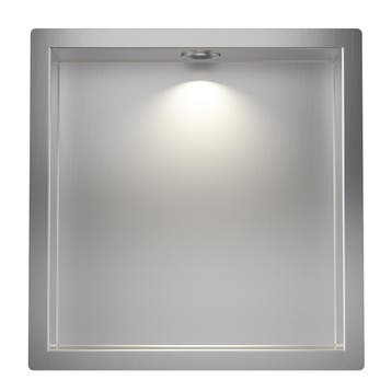 Wiesbaden Demis Inbouwnis met LED 30x30x7cm - RVS, Ophalen of Verzenden, Nieuw, Rvs