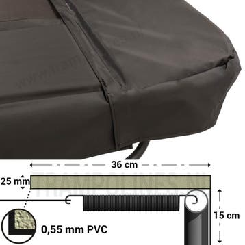 Trampoline Rand Rechthoek Magic Circle Pro Black 315/318 x, Ophalen of Verzenden, Nieuw
