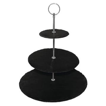 Leistenen etagère | 3 lagen | 34,5(h) x 30(Ø)cm Olympia, Verzenden, Nieuw in verpakking