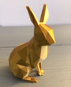 sculptuur, Geometrisch Haasje - 10 cm - kunststof