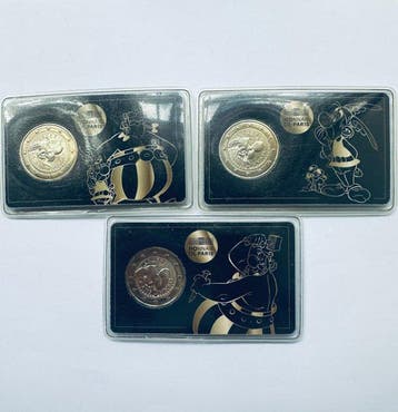Frankrijk. 2 Euro 2019 Asterix (3 Coincards) (Zonder