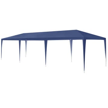 Paviljoen partytent met 8 zijwanden 9x3x2,55 m donkerblauw, Tuin en Terras, Partytenten, Verzenden, Nieuw