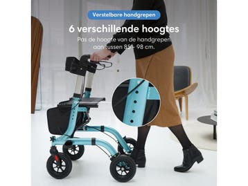 Safe Age® Rollator - Lichtgewicht opvouwbaar - Gevoerde, Verzenden, Nieuw