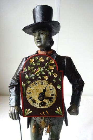 Tafel/bureauklokken - Antiek Metaal, Tin, Messing -