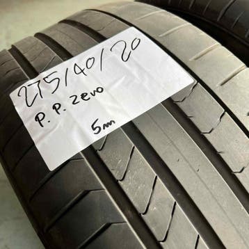 2 x Pirelli PZero 275-40-20 Zomerbanden 5mm, Gebruikt, 275 mm, Ophalen of Verzenden, Band(en)
