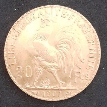 Frankrijk. 20 Francs 1907 Marianne