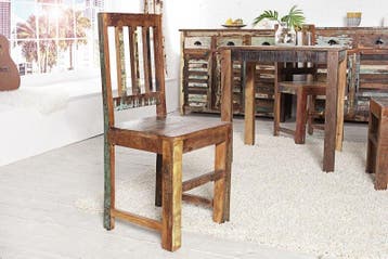 Massief houten stoel JAKARTA gemaakt van gerecyclede, Huis en Inrichting, Stoelen, Ophalen of Verzenden, Nieuw
