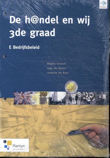 De h@ndel en wij 3de graad E Bedrijfsbeleid (incl. Scoodle), Verzenden, Zo goed als nieuw, Inge De Deken Magda Snoeck