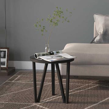 vidaXL Salontafel Ø35 cm MDF zwart, Huis en Inrichting, Tafels | Bijzettafels, Verzenden, Nieuw, Minder dan 45 cm