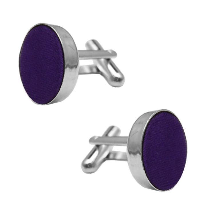 Fako Bijoux - Manchetknopen - Staal & Zijde - Ø 16mm -, Sieraden, Tassen en Uiterlijk, Manchetknopen, Verzenden