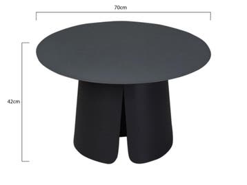 Barolo bijzettafel 70cm rond H42cm aluminium antraciet, Ophalen of Verzenden, Nieuw, Aluminium