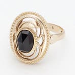 Ring - 14 karaat Geel goud - Granaat, Sieraden, Tassen en Uiterlijk, Ringen, Nieuw