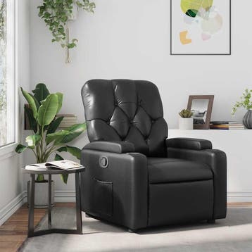 Fauteuil met Bekerhouder | Zwart | Retourdeal 35%, 75 tot 100 cm, Ophalen of Verzenden, Zo goed als nieuw, Metaal