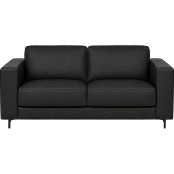 Leren bank Clear - 2,5 zits - Massif Nero (zwart) - Poten, Huis en Inrichting, Bohemian, Eigentijds, Modern, Retro, Vintage, Nieuw
