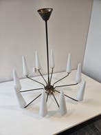 Kroonluchter - Arlus style - Opaline glas, Antiek en Kunst, Antiek | Lampen