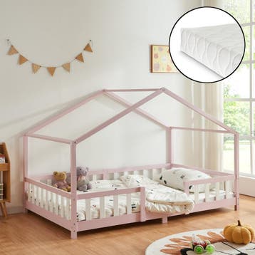 Kinderbed Treviolo met uitvalbeveiliging en matras 120x200 r, Verzenden, Nieuw