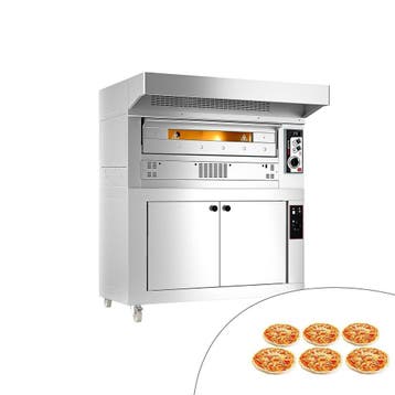GGM Gastro | Gas pizzaoven - (chamottebodem) - 6x Ø33cm - |, Verzenden