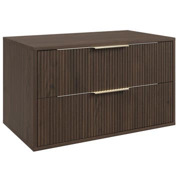 Wastafelkast Rimini 80 cm - Walnoot Bruin - Badmeubel, Verzenden, Nieuw, Wastafelkast