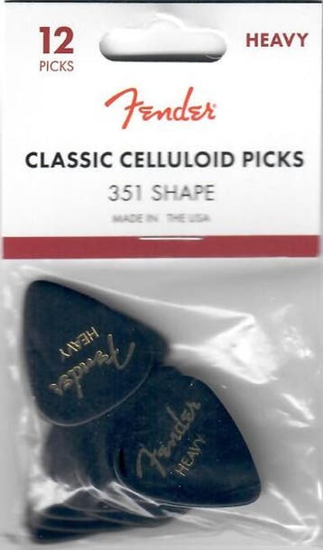 Fender 351 shape plectrum Heavy 12-pack, Muziek en Instrumenten, Instrumenten | Toebehoren, Ophalen of Verzenden, Nieuw, Elektrische gitaar