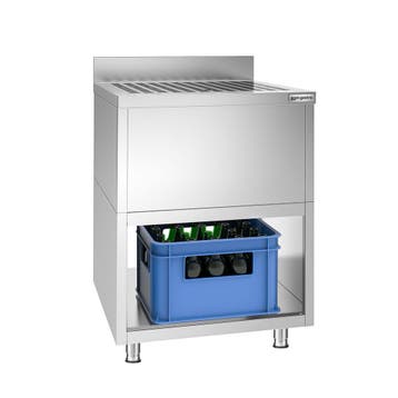 GGM Gastro | Spoelkast - RVS - 600x600mm - met 1 spoelbak |, Verzenden, Nieuw in verpakking, RVS Meubilair