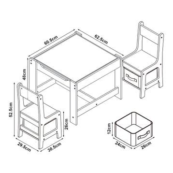 [en.casa] Kindertafel Irixoa met 2 stoelen meerkleurig, Verzenden, Nieuw