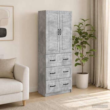vidaXL Kastenset 2 st 66 x 34,5 x 87 cm Bewerkt hout, Verzenden, Nieuw
