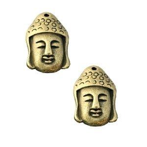 1 x DQ Buddha bedel large Brons 30x20 mm 30x20 mm (Bedels), Ophalen of Verzenden, Nieuw, Kraal
