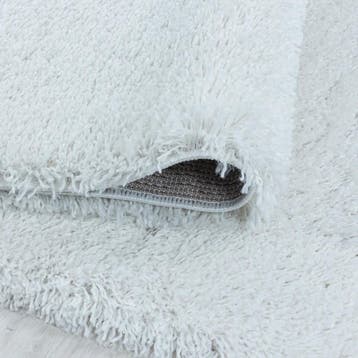 Hoogpolig Vloerkleed | Shaggy | Fluffy | Wit | 80x250 cm, Verzenden, Nieuw