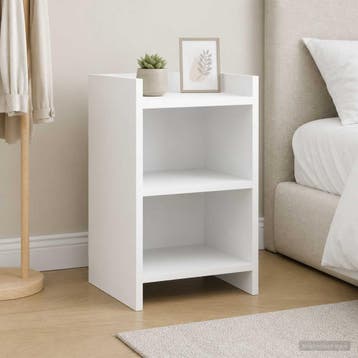 vidaXL Nachtkastjes Wit 40 x 30 x 60 cm Bewerkt hout, Minder dan 45 cm, Verzenden, Nieuw, 55 tot 70 cm