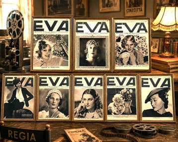 Lotto 8 riviste “EVA” originali 1933-1936 – Moda, cinema e