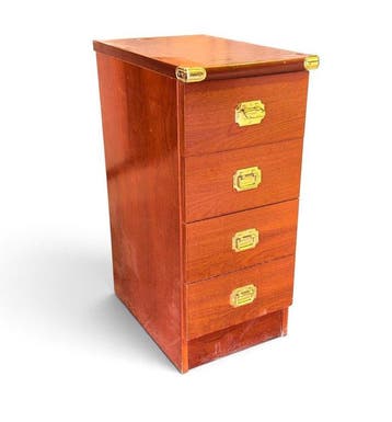 Ladekast - Hout, Messing - Marinera, Antiek en Kunst, Curiosa en Brocante