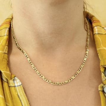 8 karaat Figaro/gourmet schakelketting, Ophalen of Verzenden, Gebruikt, Goud, Goud