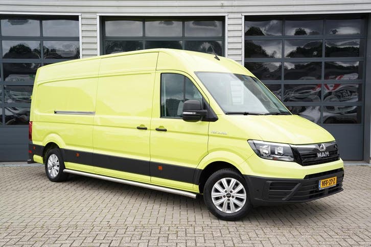MAN TGE 35 2.0 Extra Lang L5 Super Hoog, Auto's, Bestelauto's, Lease, Zwart, Handgeschakeld, Groen, Financial lease, Stof, Diesel