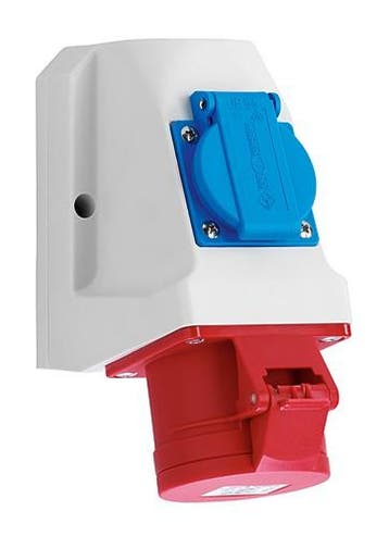 CEE combi wandcontactdoos 16A, 5-polig, 400V met, Verzenden, Nieuw, Stopcontact