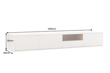 TV-bord LOFT 200cm hangend wit naturel - 47815, Ophalen of Verzenden, Nieuw