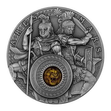 Niue. 5 Dollars 2021 2 oz $5 NZD Niue Silver Ares and Mars