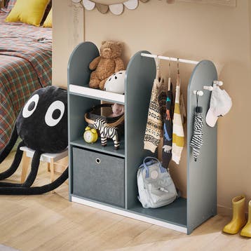 2dekans | SoBuy KMB40-HG Kindergarderobe 97x35x108 cm Grijs, Ophalen of Verzenden, Zo goed als nieuw