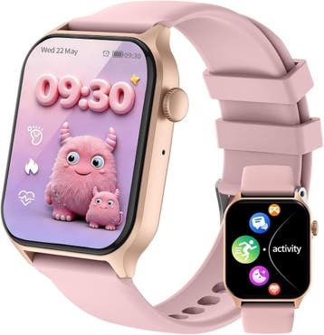 Smartwatch met 7 dagen batterij - Zo goed als nieuw, Sieraden, Tassen en Uiterlijk, Ophalen of Verzenden, Zo goed als nieuw, Roze