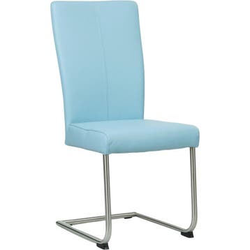 Leren eetkamerstoel Dry - Toledo Sky Blue (lichtblauw) -, Blauw, Nieuw, Leer, Ophalen of Verzenden